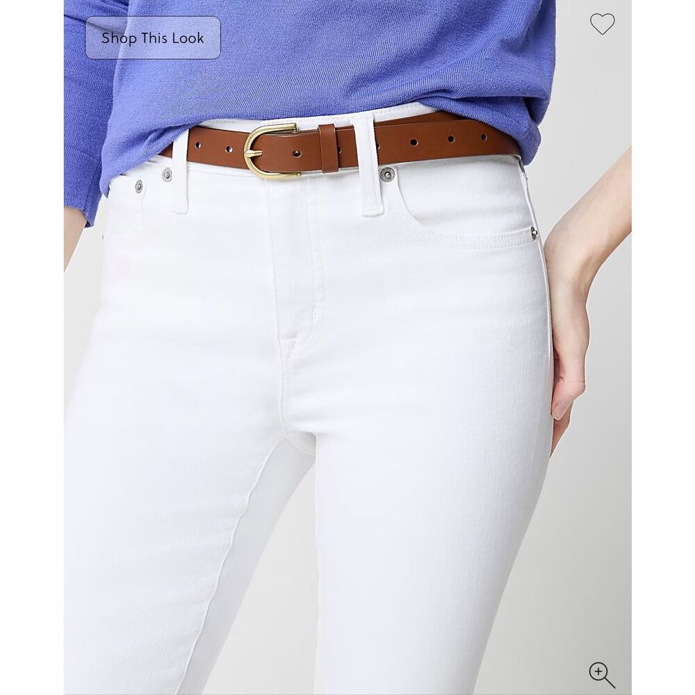 J. Crew Mid-rise skinny jean in signature stretch+ White NWT size 28 - Picture 2 of 8